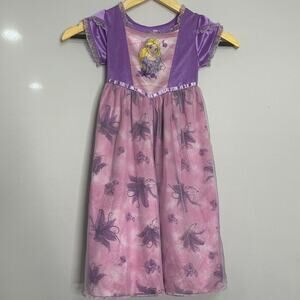 Disney Princess Rapunzel Dress Girls Size 4T Purple Pink Costume Dress Up Gown